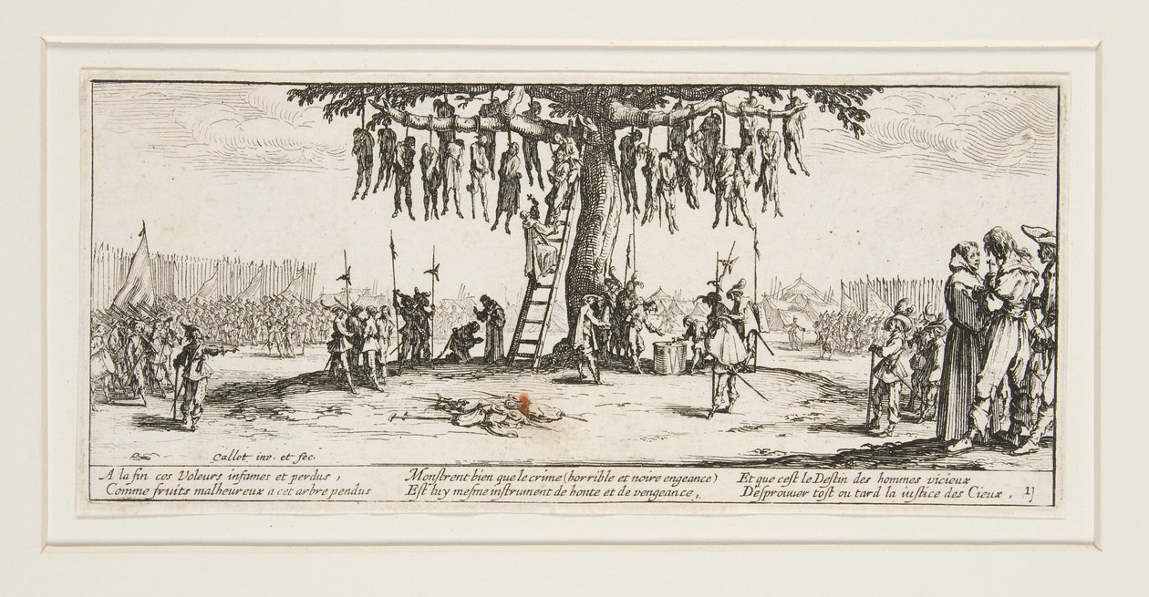 Les grandes misères de la guerre : No. 11 - La pendaison - Jacques Callot