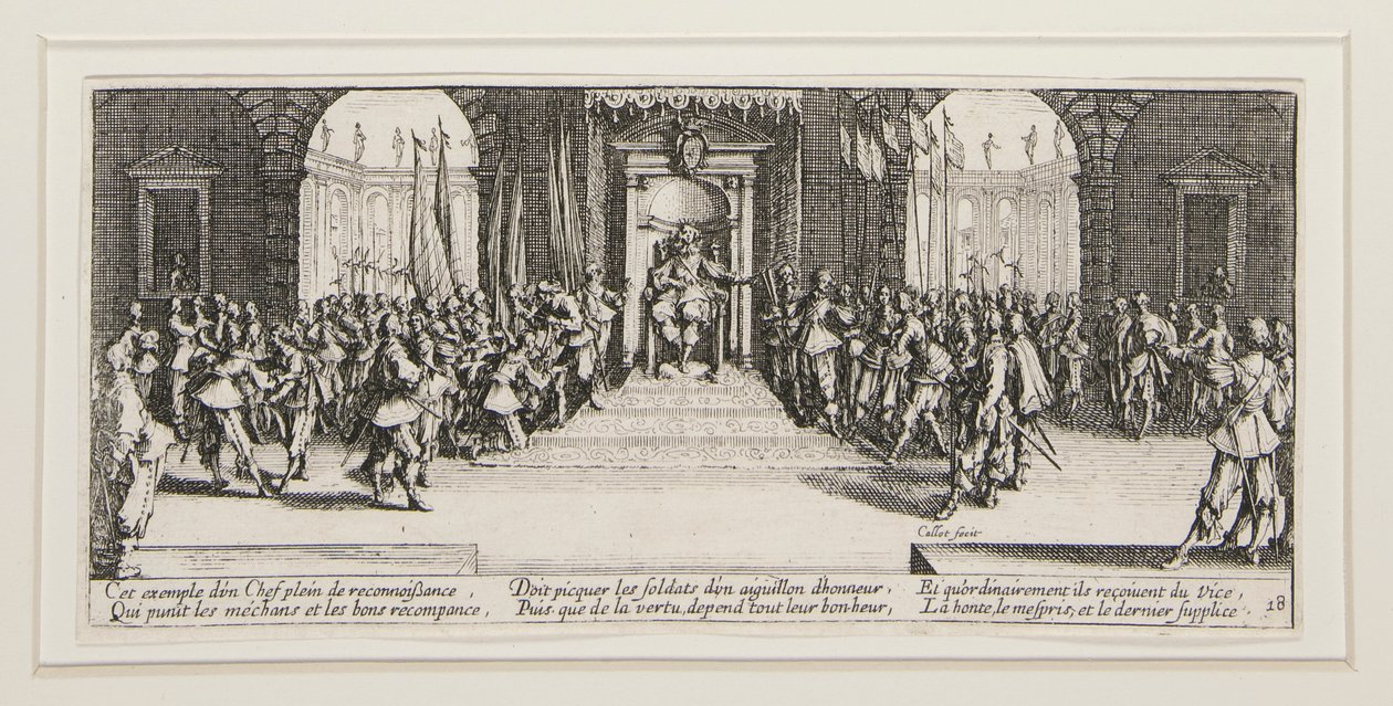 Les grandes misères de la guerre : No. 18 - Distribution des récompenses - Jacques Callot