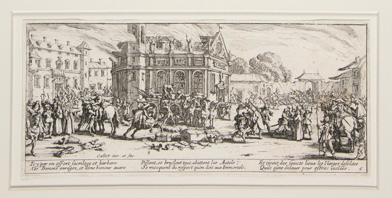 Les grandes misères de la guerre : No. 6 - Dévastation d - Jacques Callot