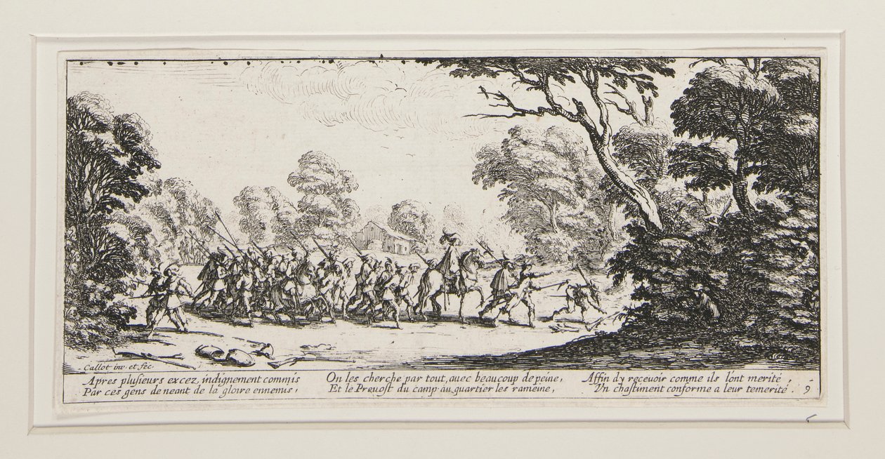 Les grandes misères de la guerre : No. 9 - Découverte des malfaiteurs - Jacques Callot