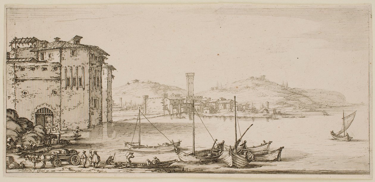 Chargement des marchandises, de la série « Les paysages de Florence » - Jacques Callot