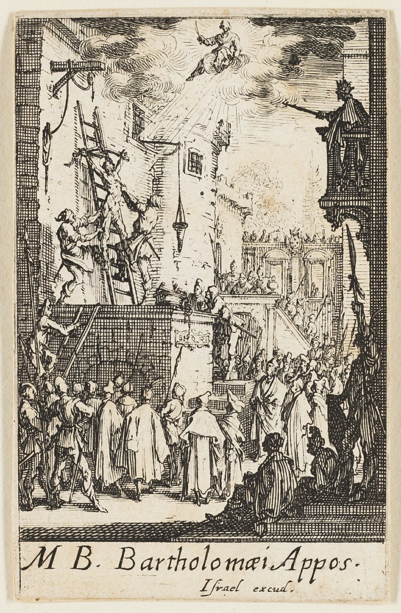 Martyre de saint Barthélemy, planche 9 des Martyres des Apôtres - Jacques Callot