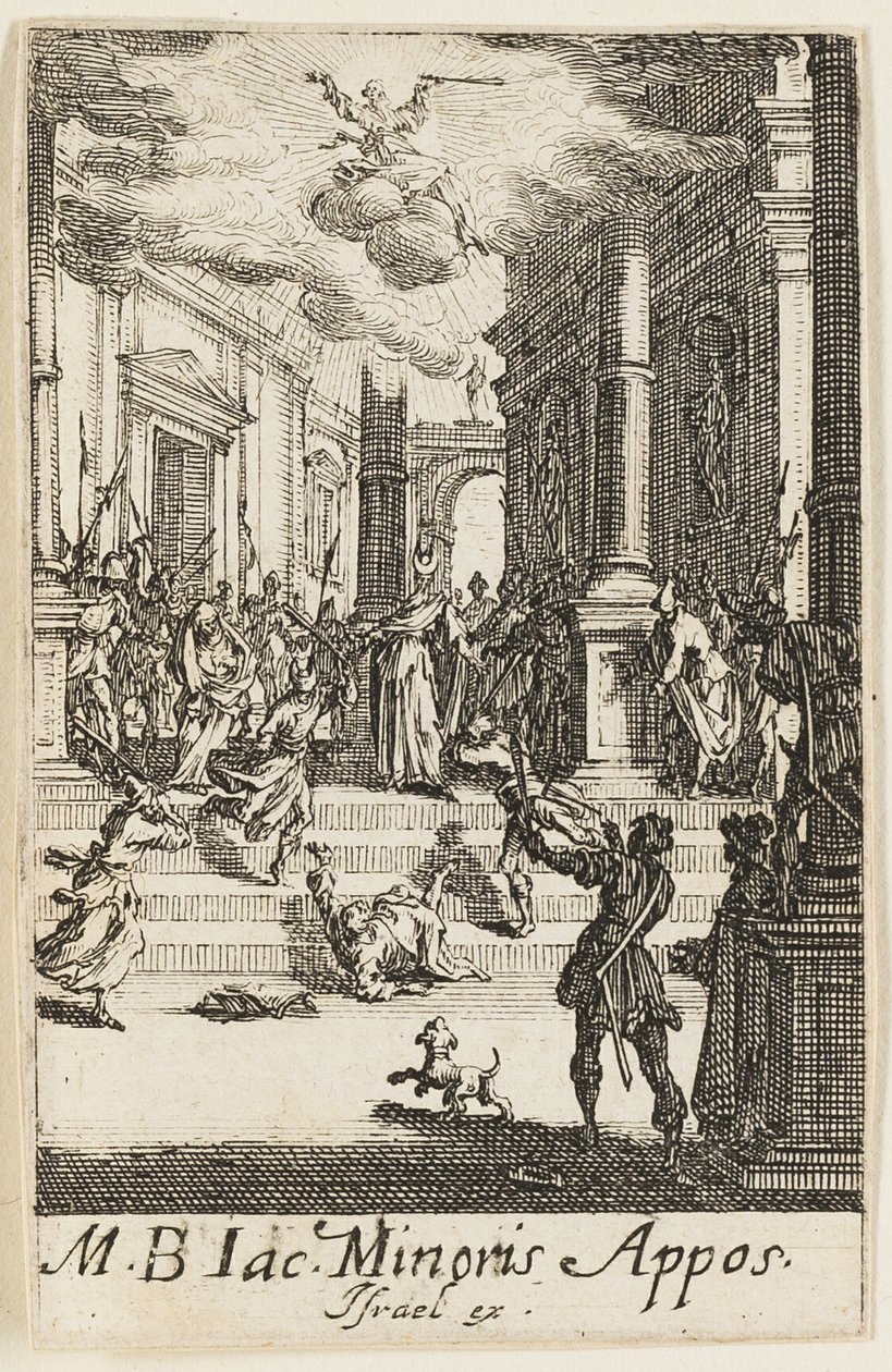 Martyre de saint Jean le Mineur, planche sept des Martyres des Apôtres - Jacques Callot