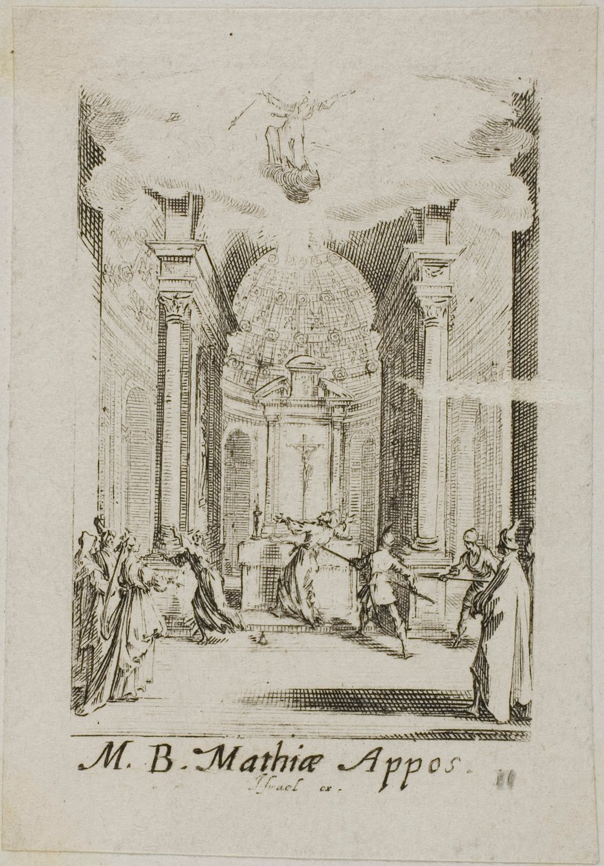 Martyre de saint Mathias, onzième planche des Martyres des Apôtres - Jacques Callot