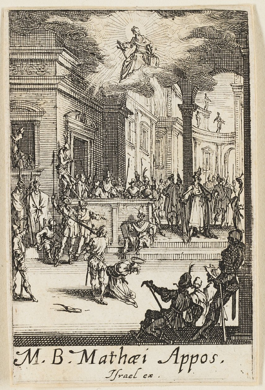 Martyre de saint Matthieu, planche treize des Martyres des Apôtres - Jacques Callot