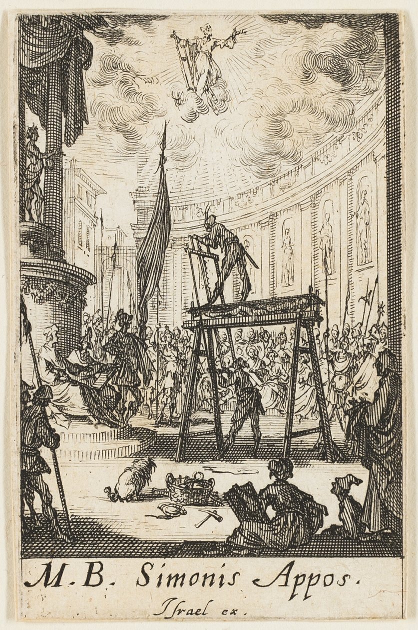 Martyre de saint Simon, planche dix des Martyres des Apôtres - Jacques Callot