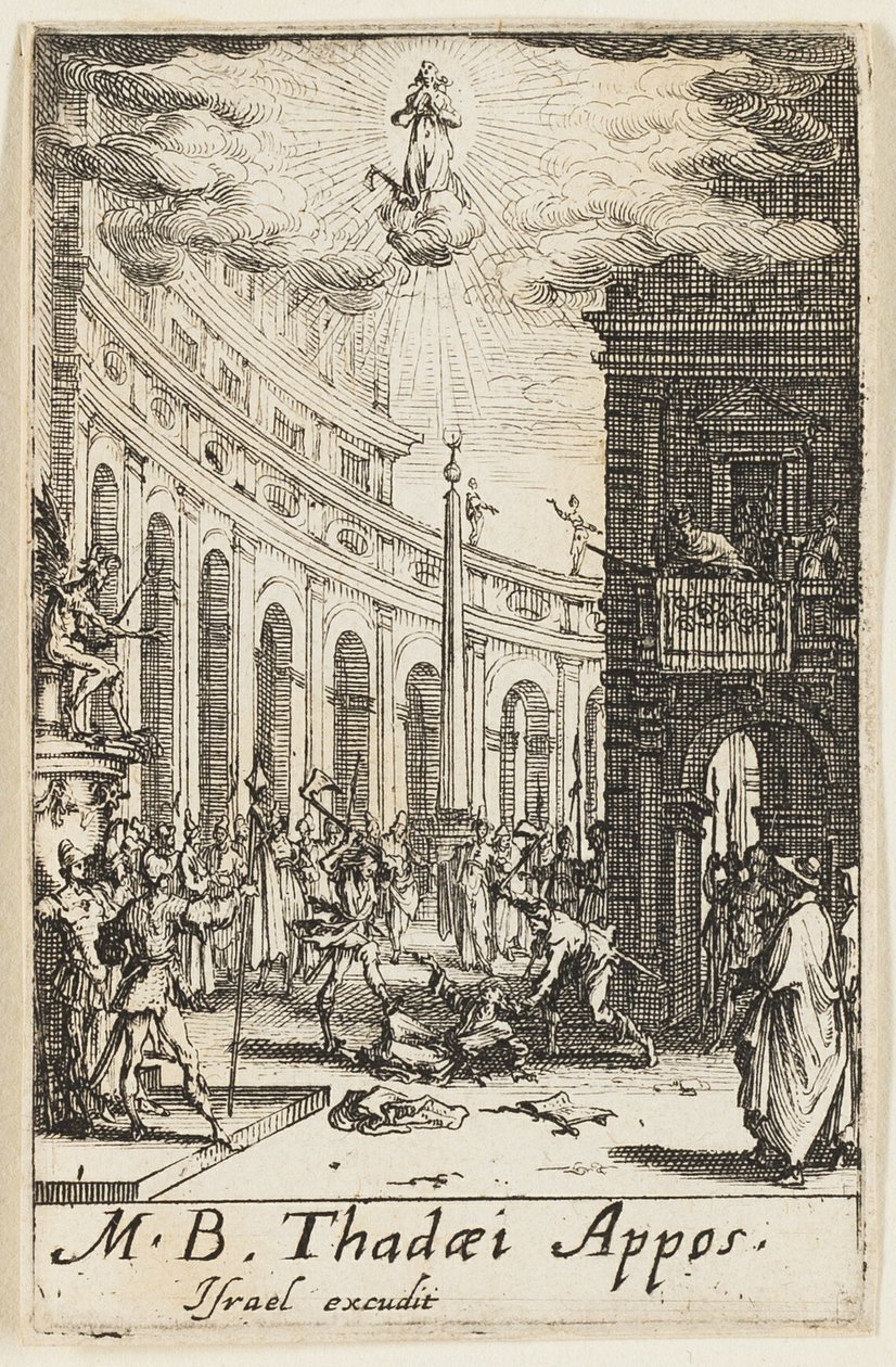 Martyre de saint Thaddée, planche douze des Martyres des Apôtres - Jacques Callot