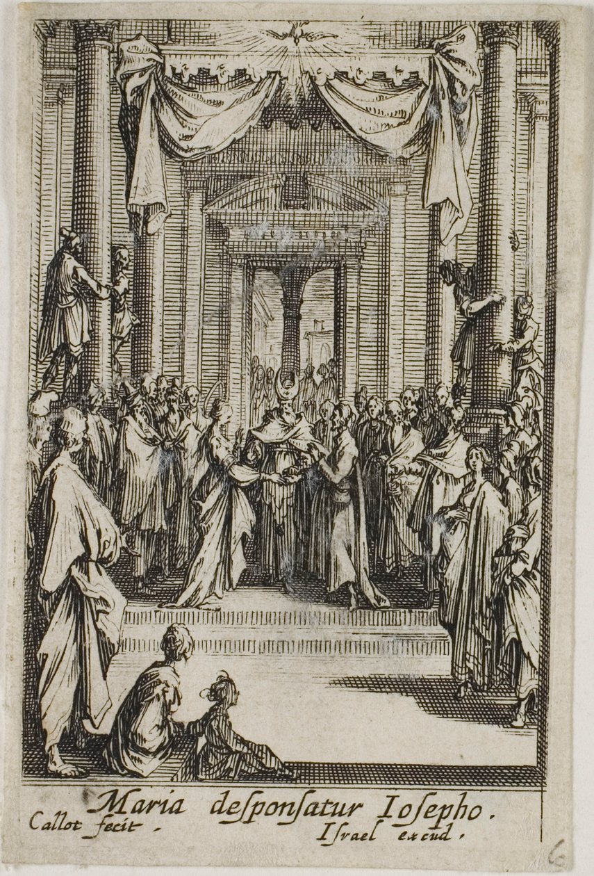 Marie épouse Joseph, extrait de La vie de la Vierge - Jacques Callot