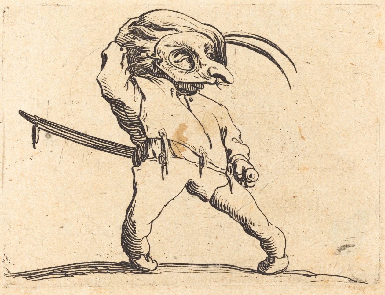 Homme Masqué avec les Pieds Tordus - Jacques Callot