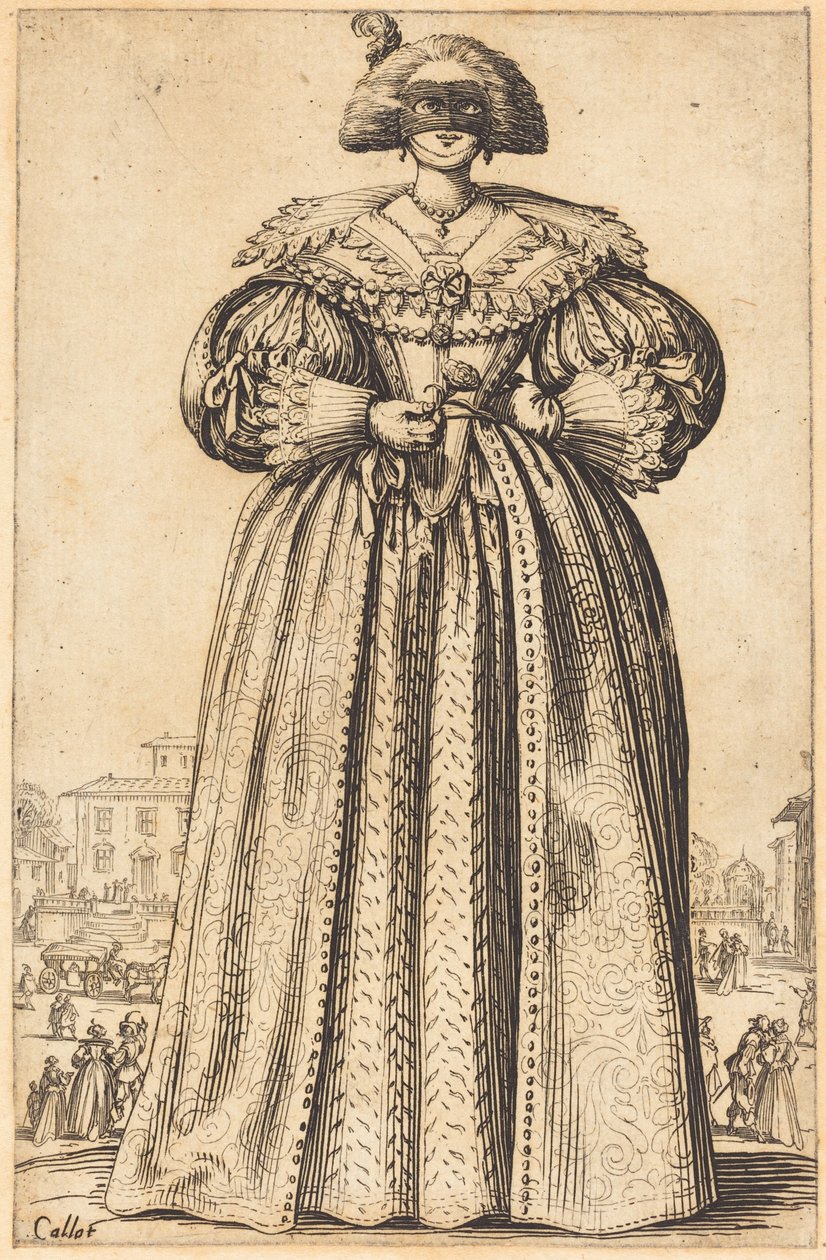 Femme noble masquée - Jacques Callot
