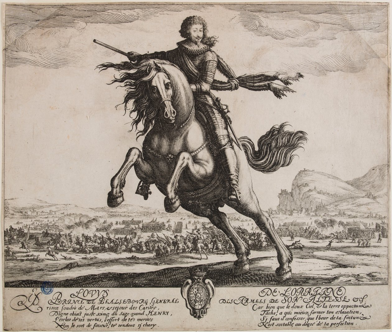 Portrait du prince de Phalsbourg (Lieure 505, Meaume 508) - Jacques Callot