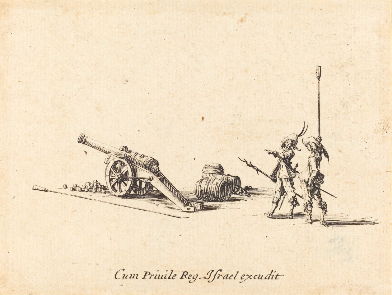 Préparation pour tirer le canon, 1634-1635 - Jacques Callot