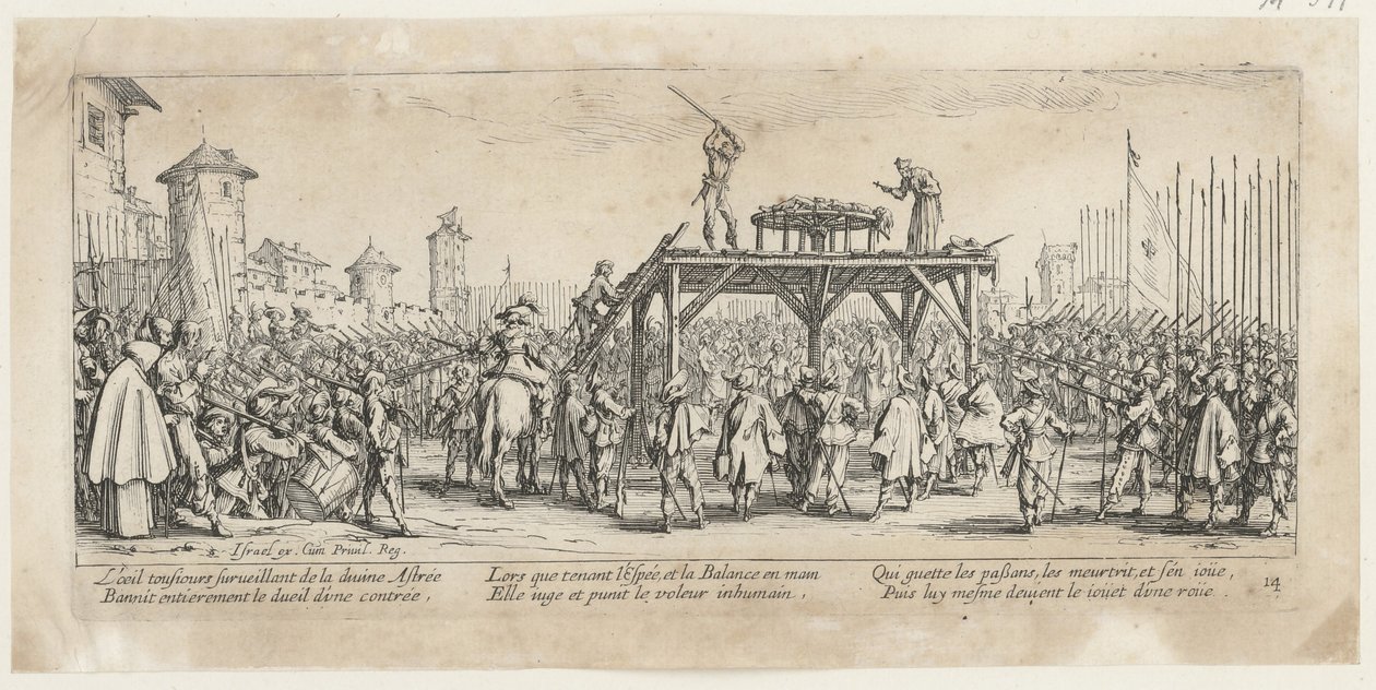 Rad, planche 14 de la série « Les horreurs de la guerre » - Jacques Callot