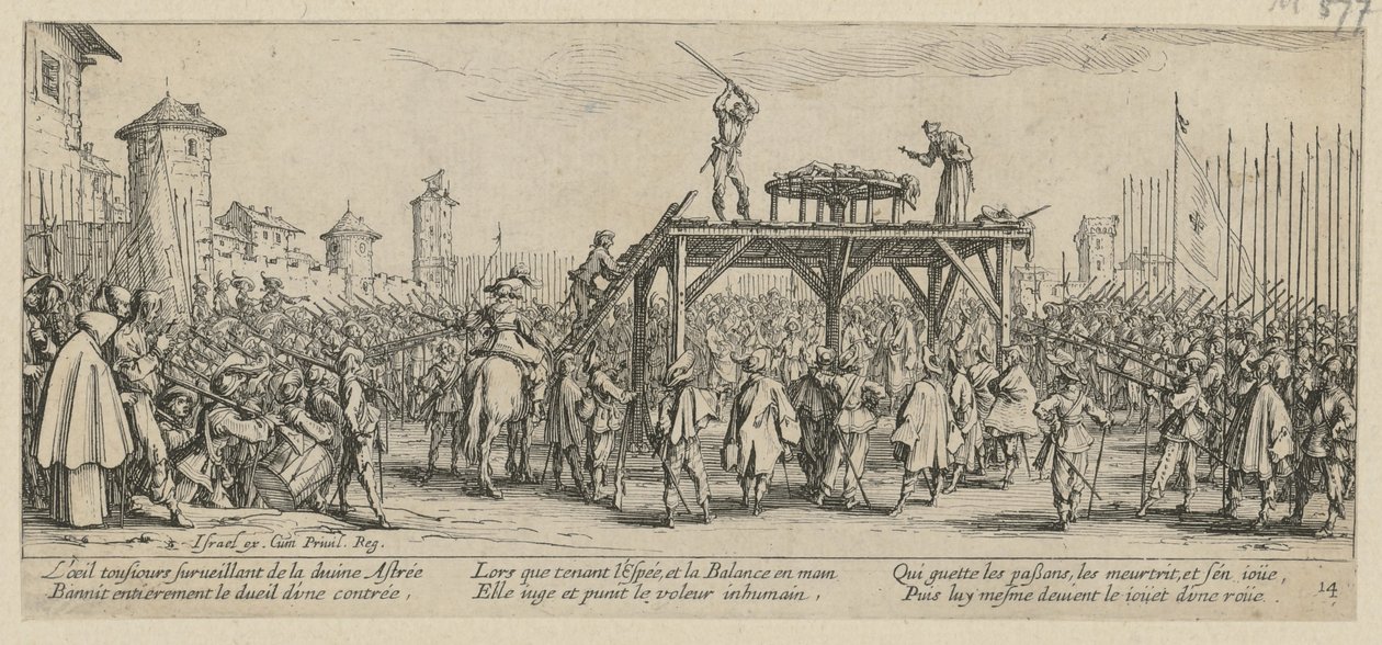 Rad, planche 14 de la série « Les horreurs de la guerre » - Jacques Callot