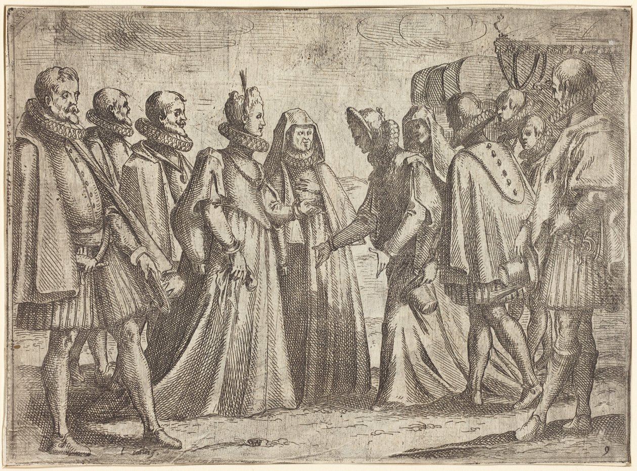 Réception à Mantoue [recto] - Jacques Callot