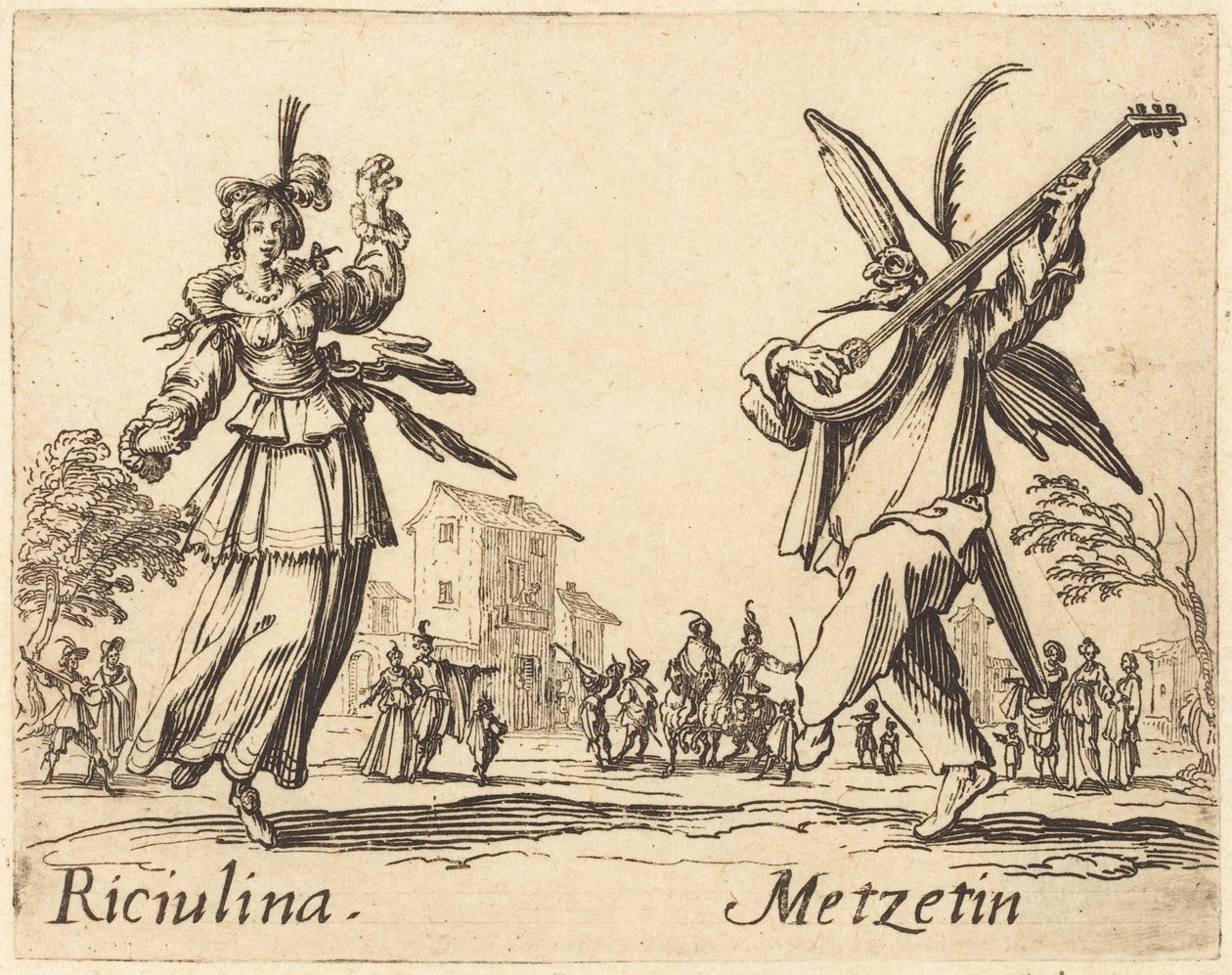 Riciulina et Metzetin - Jacques Callot
