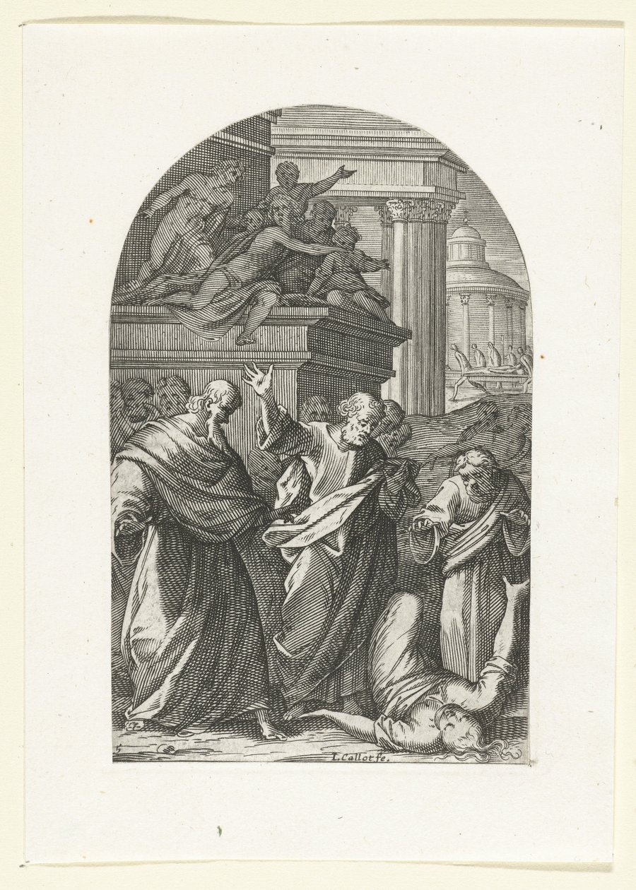 Saphira punie par la mort - Jacques Callot