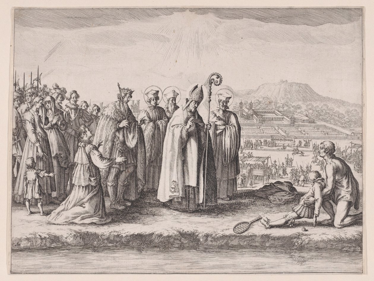 Saint Mansuy, pièce appelée aussi Saint Mansuet ou La Raquette (Saint Mansuy, piece also called Saint Mansuet or The Racket) - Jacques Callot