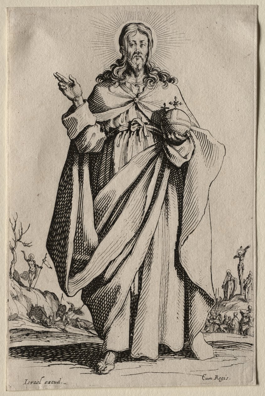 Salvatoris Beatae Mariae Virginis Sanctorum Apostolorum Icones / Les Grands Apôtres : Le Sauveur - Jacques Callot