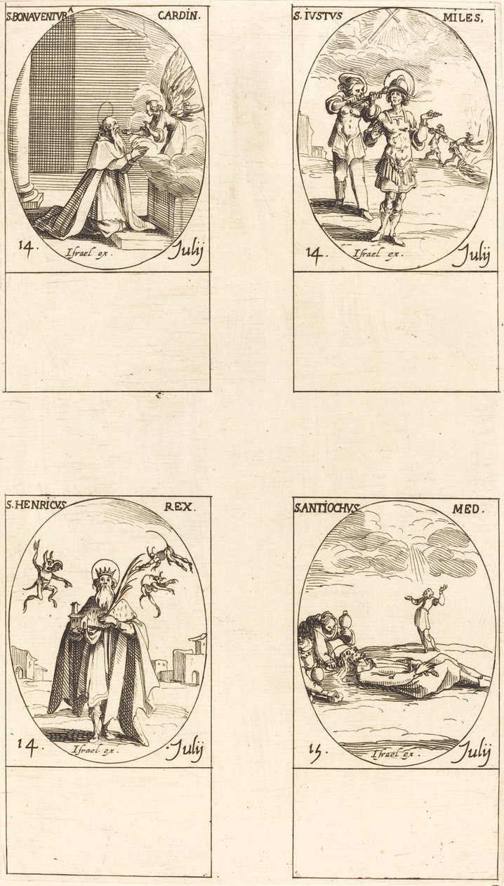 Saint Bonaventure, Saint Juste, Saint Henri, Empereur, Saint Antiochus - Jacques Callot