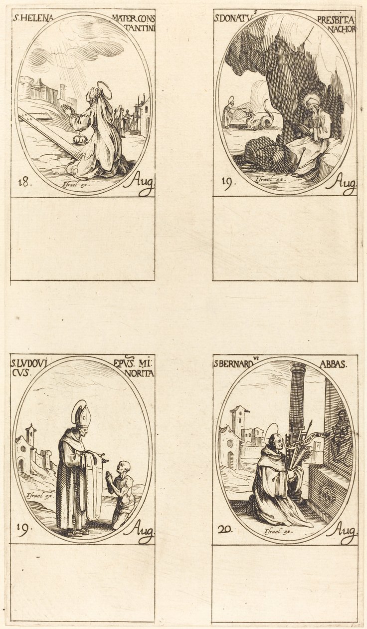 Sainte Hélène, Saint Donat, Saint Ludovic, Évêque, Saint Bernard - Jacques Callot