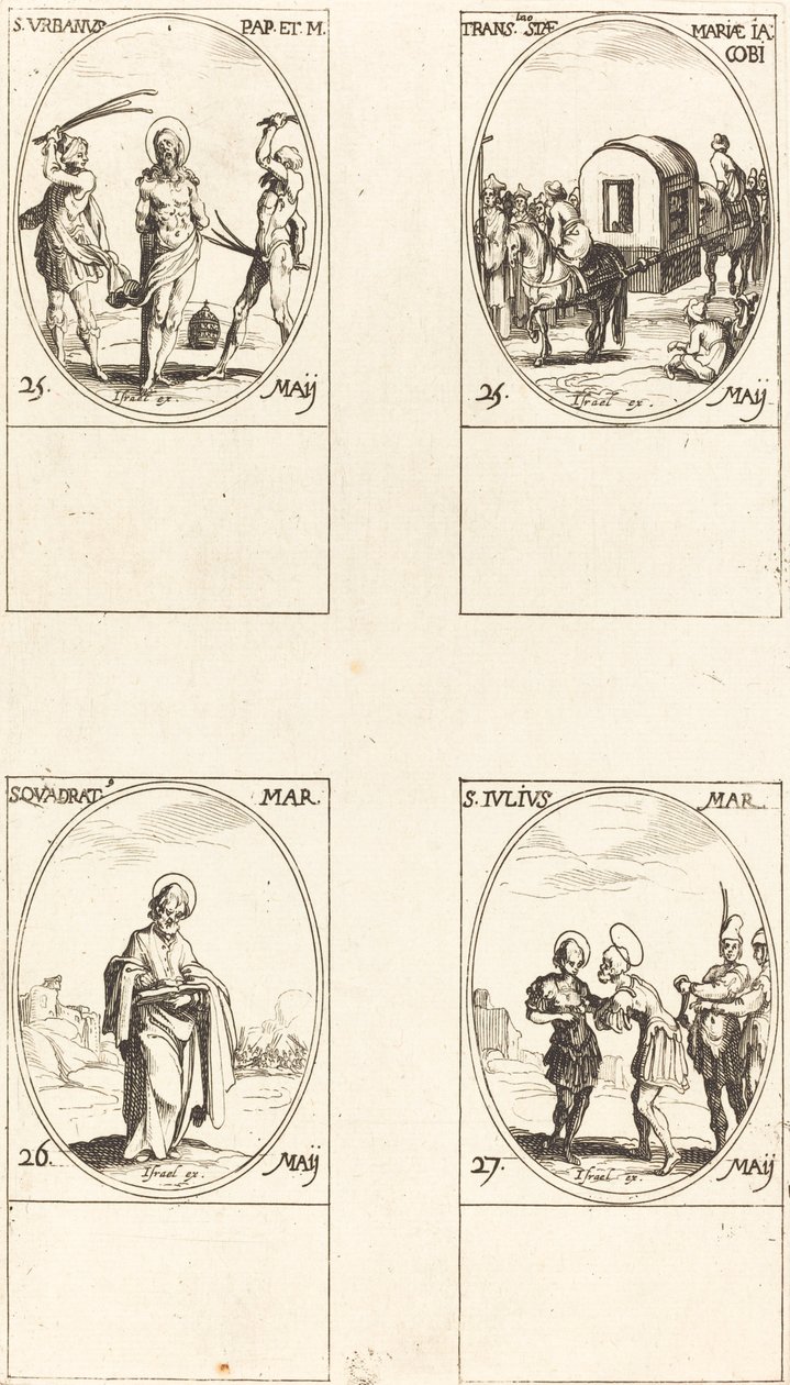 Saint Urbain; La Translation de Sainte Marie de Jacques; Saint Quadrat; Saint Jules - Jacques Callot