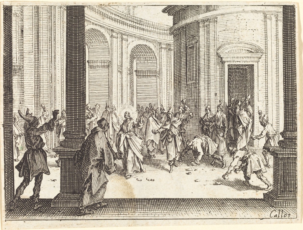 Lapidation de Jésus - Jacques Callot