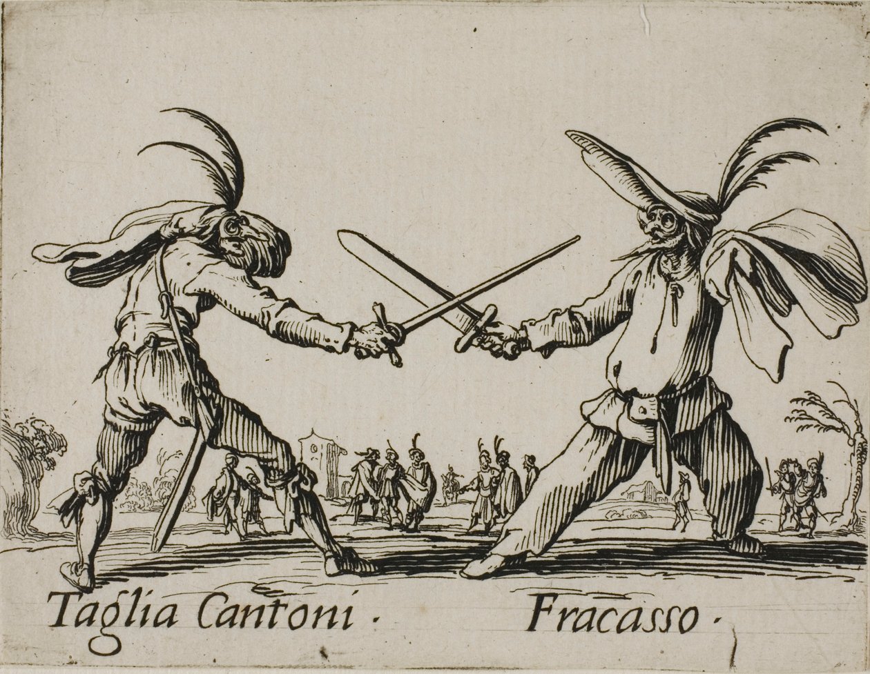 Taglia Cantoni - Fracasso, planche 24 de Balli di Sfessania - Jacques Callot
