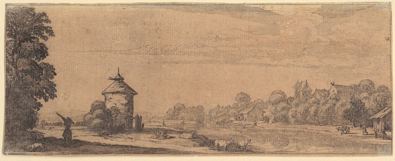Le pigeonnier, feuille n° 2 de la série « Les quatre paysages » - Jacques Callot
