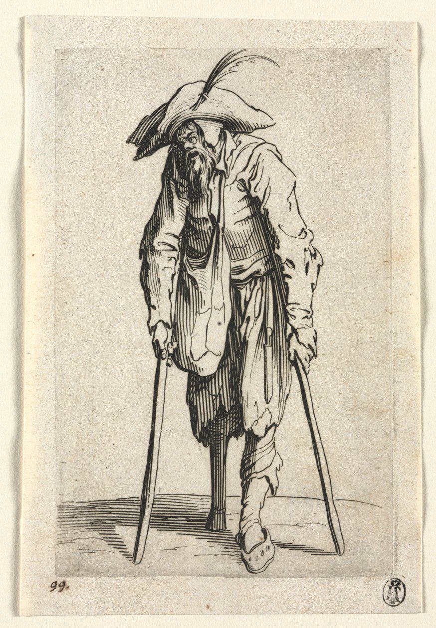 Les Mendiants : Mendiant avec une jambe de bois - Jacques Callot