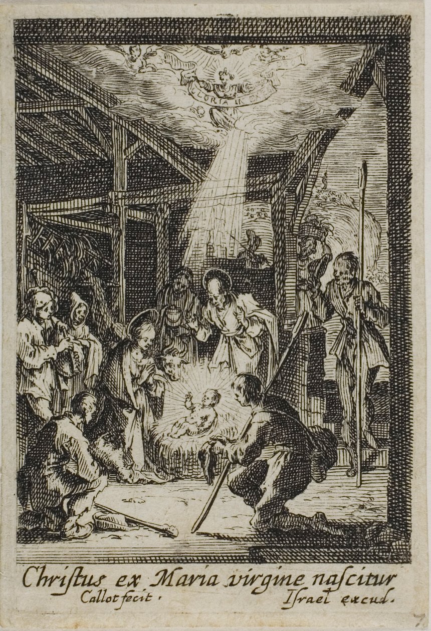 La naissance de Jésus, tirée de La vie de la Vierge - Jacques Callot