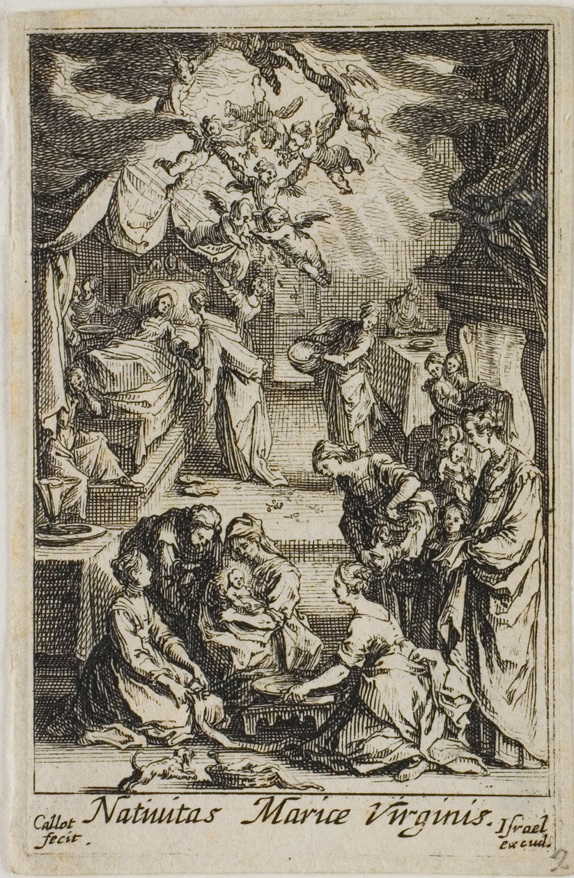 La naissance de la Vierge Marie, extrait de La vie de la Vierge - Jacques Callot