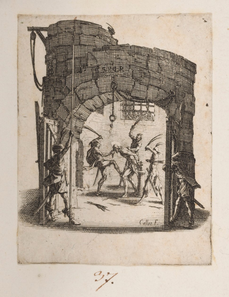 Le couronnement des pins, n° 8 de 11 de La Petite Passion - Jacques Callot