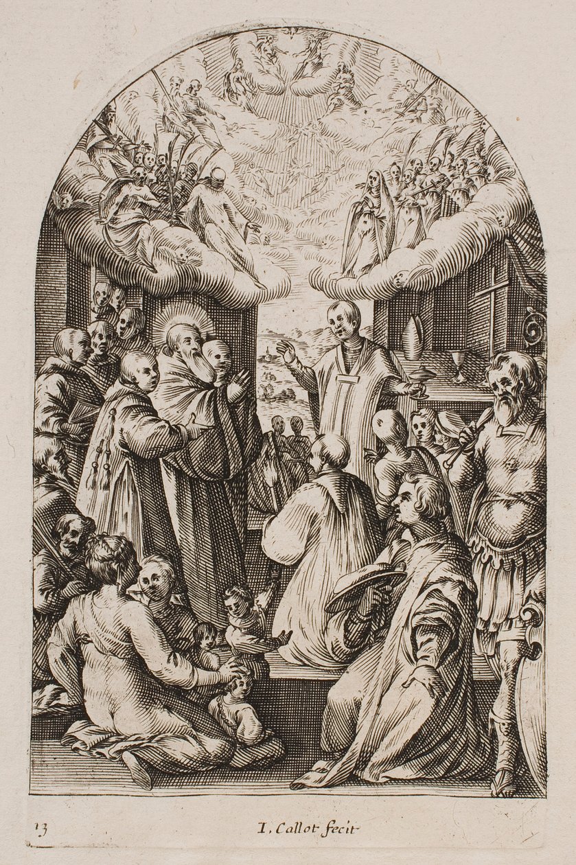 La mort de saint Benoît, de la série «Images de Rome» - Jacques Callot