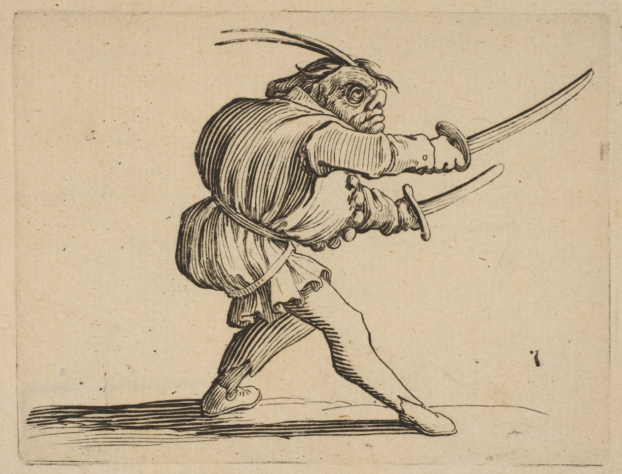 Le Duelliste aux Deux Sabres, de Varie Figure Gobbi - Jacques Callot