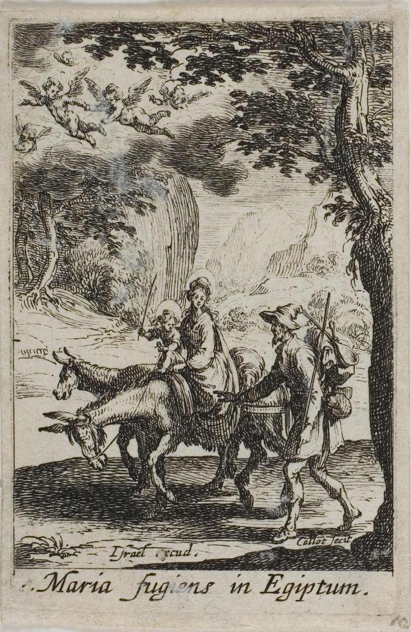 La fuite en Égypte, tirée de La vie de la Vierge - Jacques Callot