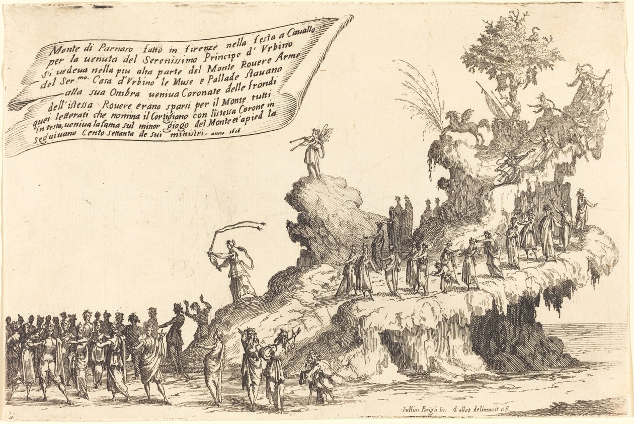 Le Flotteur du Mont Parnasse, 1616 - Jacques Callot