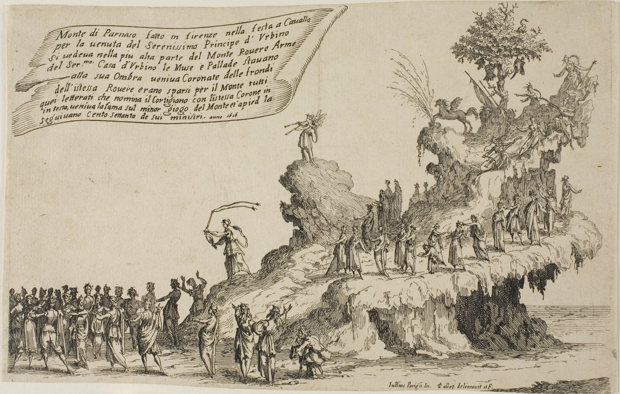 Le char du mont Parnasse, de La guerre de la beauté - Jacques Callot