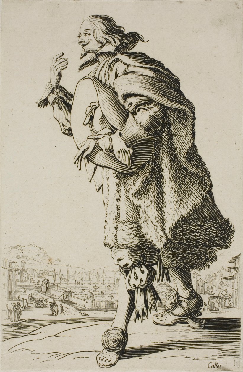 Le général qui salue en tenant son chapeau sous le bras, planche 2 de La Noblesse - Jacques Callot
