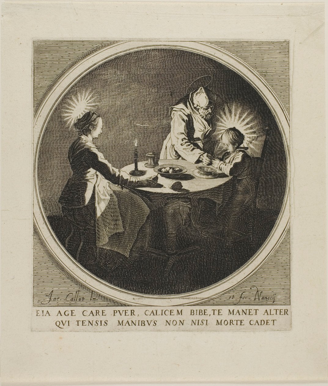 La Sainte Famille à table - Jacques Callot