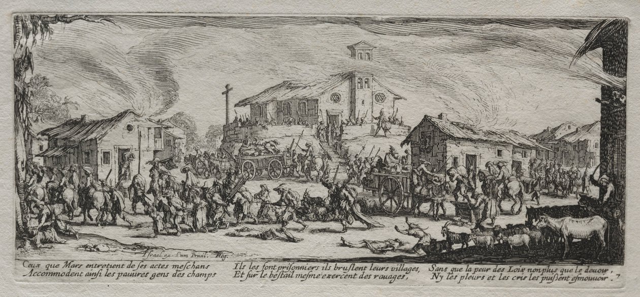 Les Grandes Misères de la Guerre : Pillage et Incendie d