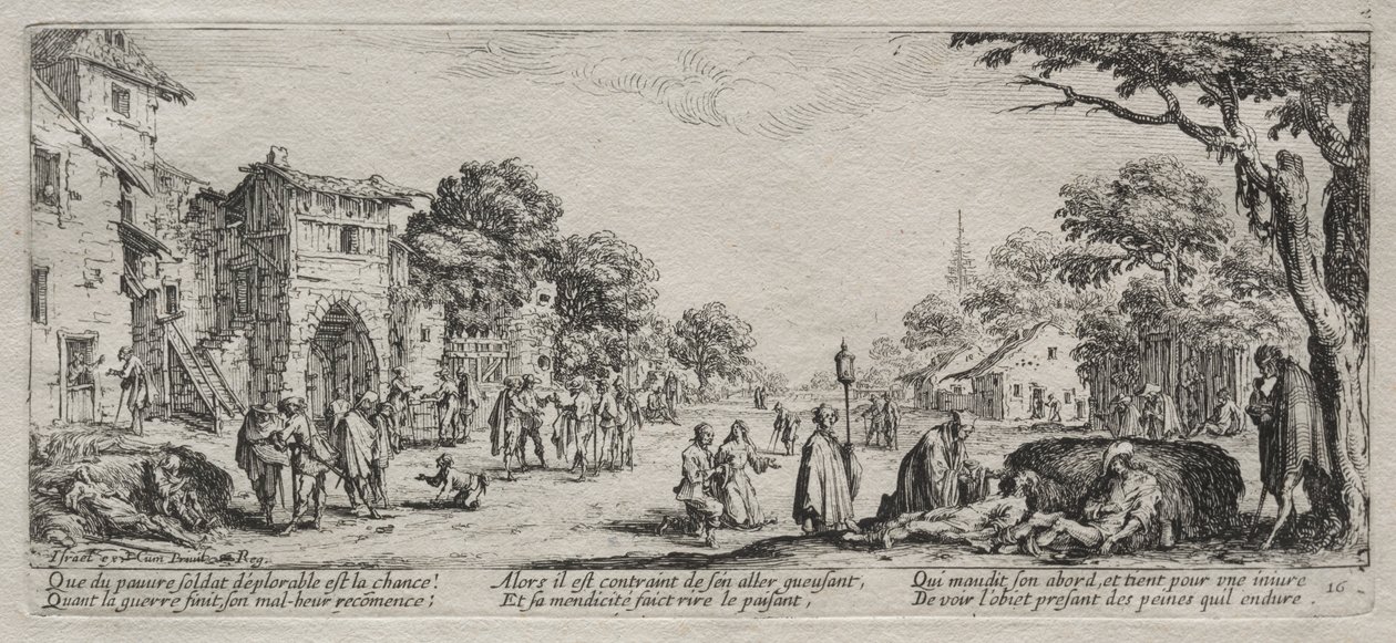 Les grandes misères de la guerre : Les mendiants et les mourants, 1633 - Jacques Callot
