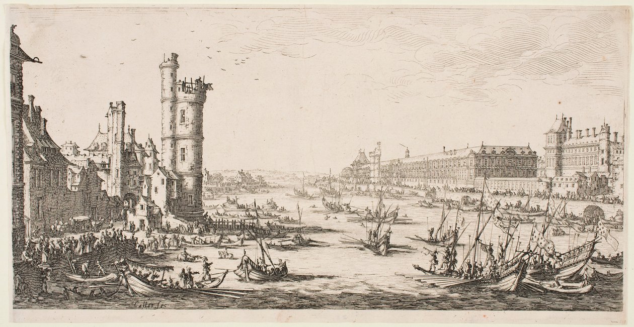 Les grandes vues de Paris : vue du Louvre - Jacques Callot