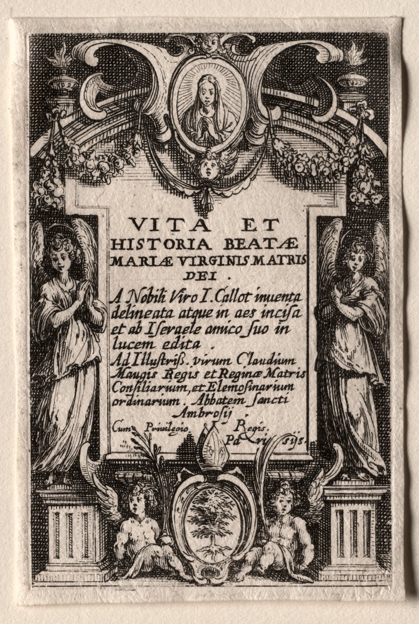 La Vie de la Vierge: Frontispice - Jacques Callot