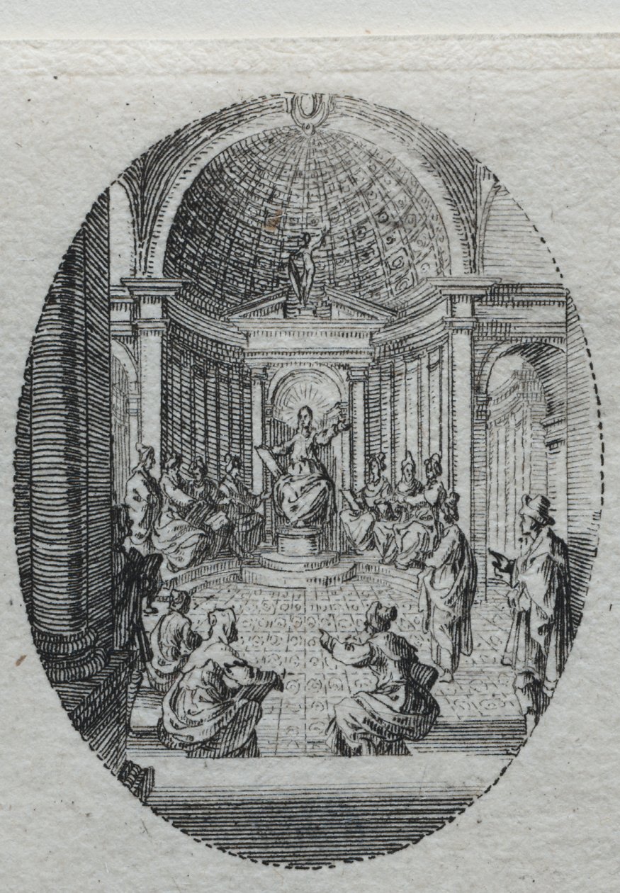 Les mystères de la Passion : Christ disputant avec les docteurs - Jacques Callot