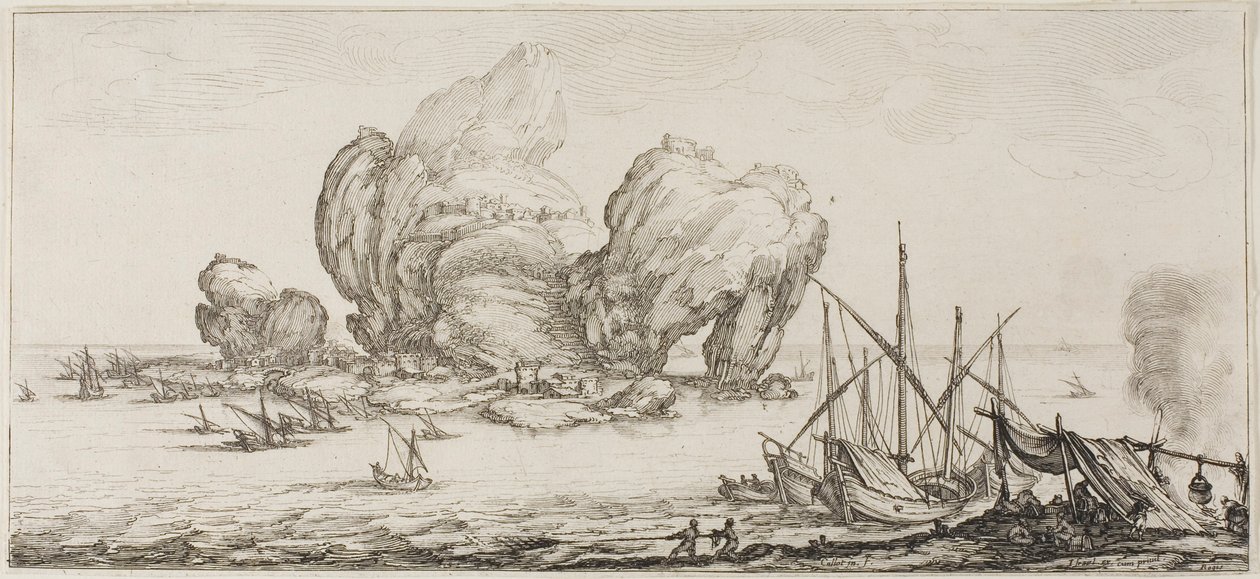 La bataille navale, de Diverses scènes conçues à Florence - Jacques Callot