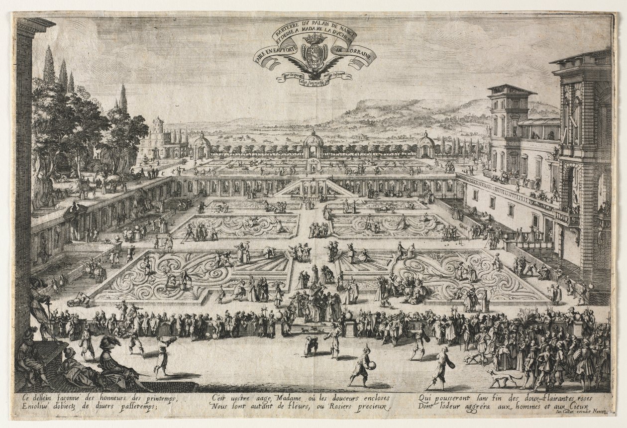 Les jardins du palais à Nancy - Jacques Callot