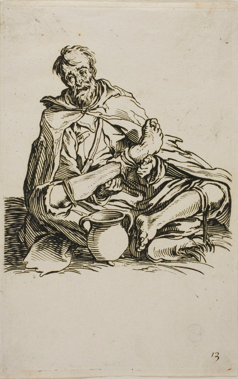Le Malade, planche treize de Les Mendiants - Jacques Callot