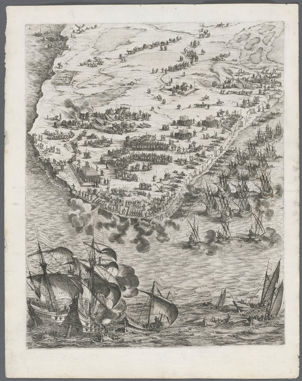 Le siège de La Rochelle : Planche 10, 1628-1630 - Jacques Callot