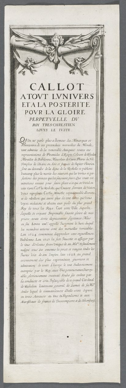 Le siège de La Rochelle : Planche 4, 1628-1630 - Jacques Callot